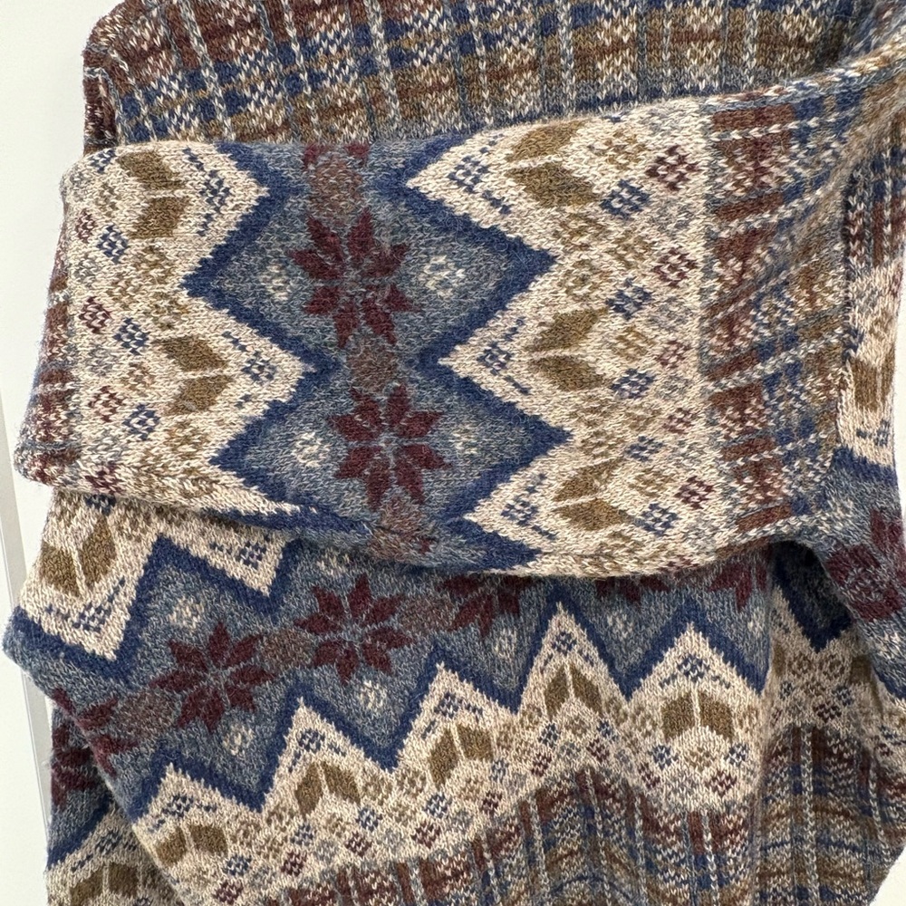 Vintage Scottish Shetland Wool Knit Alpine Club Room Sweater Size Large - Picture 9 of 15